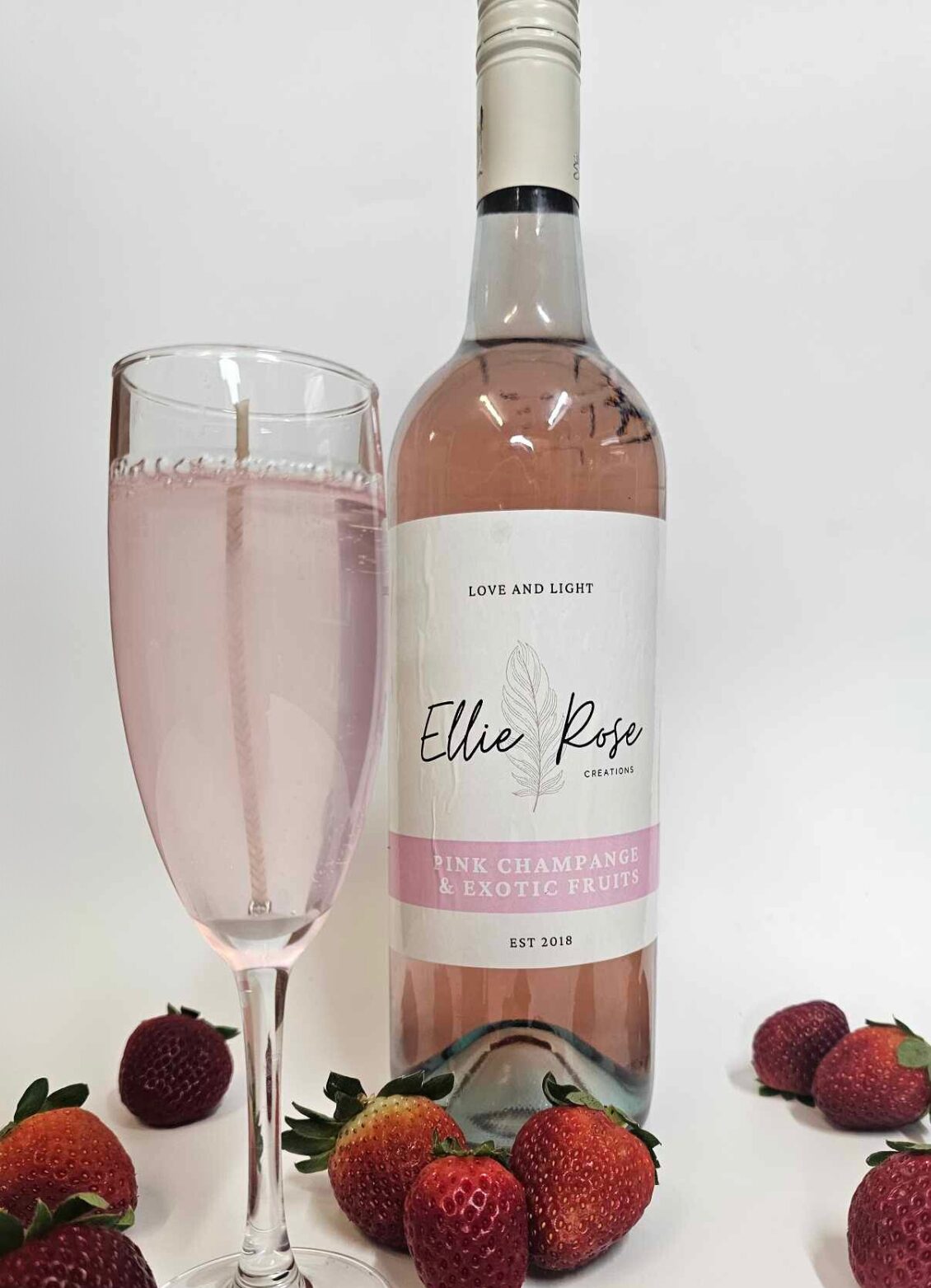 Pink Champagne & Exotic Fruits Gel Wax Candle - Image 2