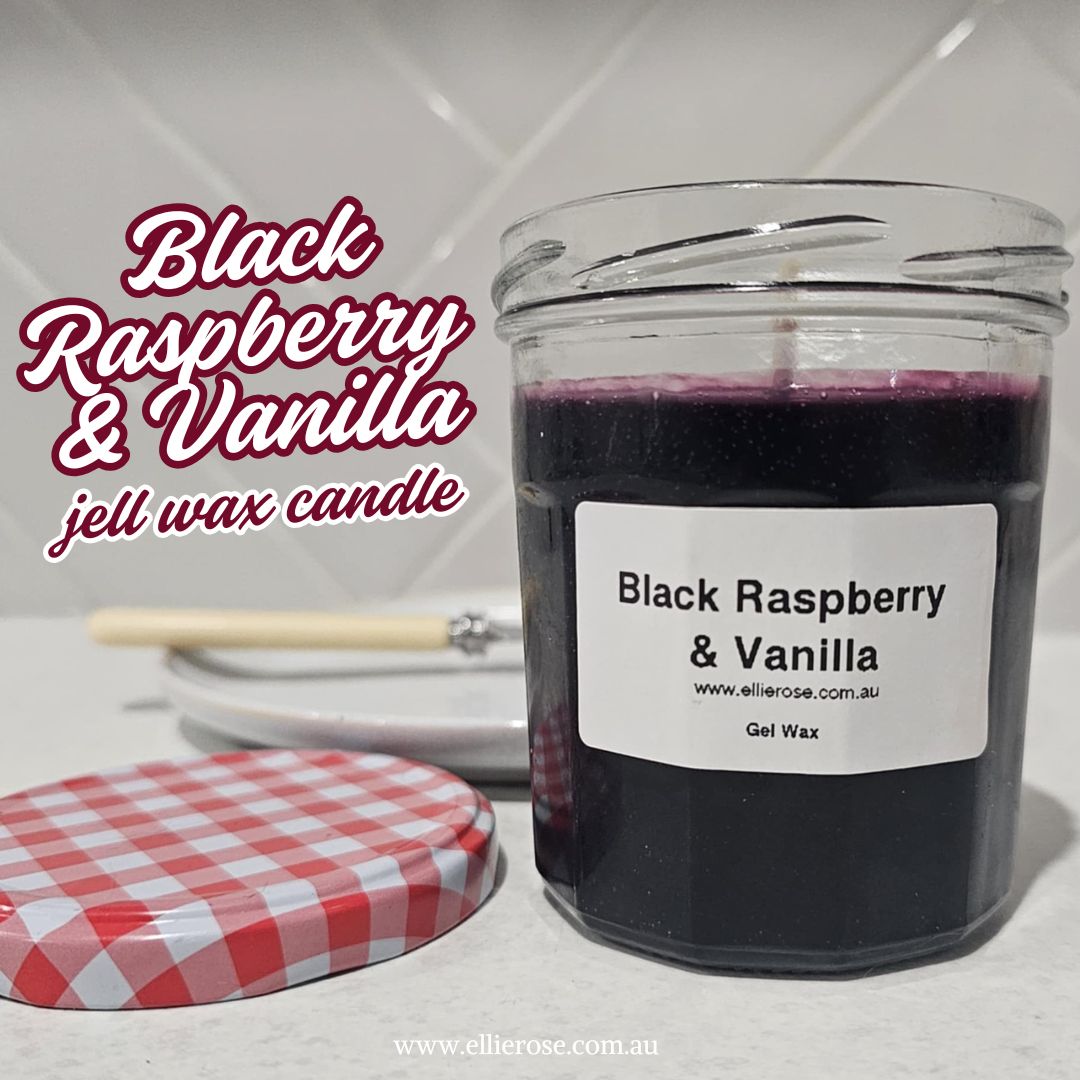 Black Raspberry & Vanillia Gel Wax Candle (250ml) - Image 1